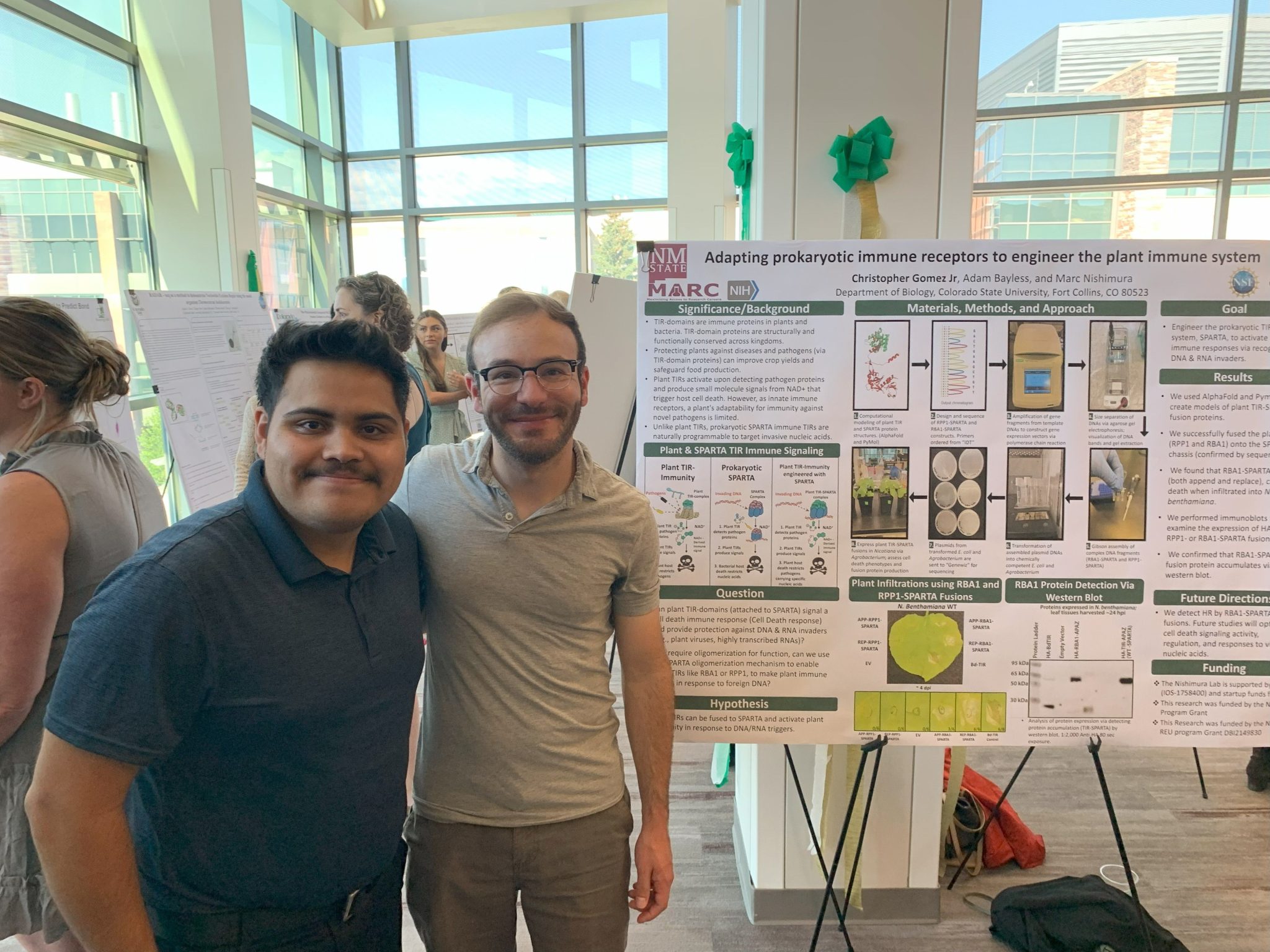 Christopher and Adam at the 2022 CSU BMB REU poster session – The Marc ...